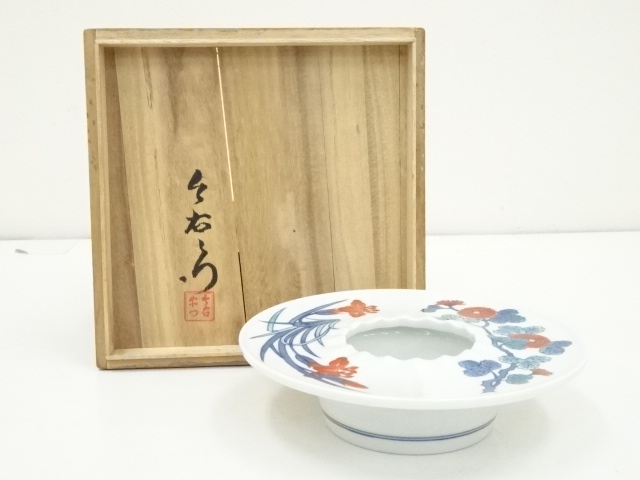1479 今右衞門　錦花絵　灰皿　未使用 道具 ] - 道具 今泉今右衛門造 錦花絵灰皿（共箱） | ネットショップ圭